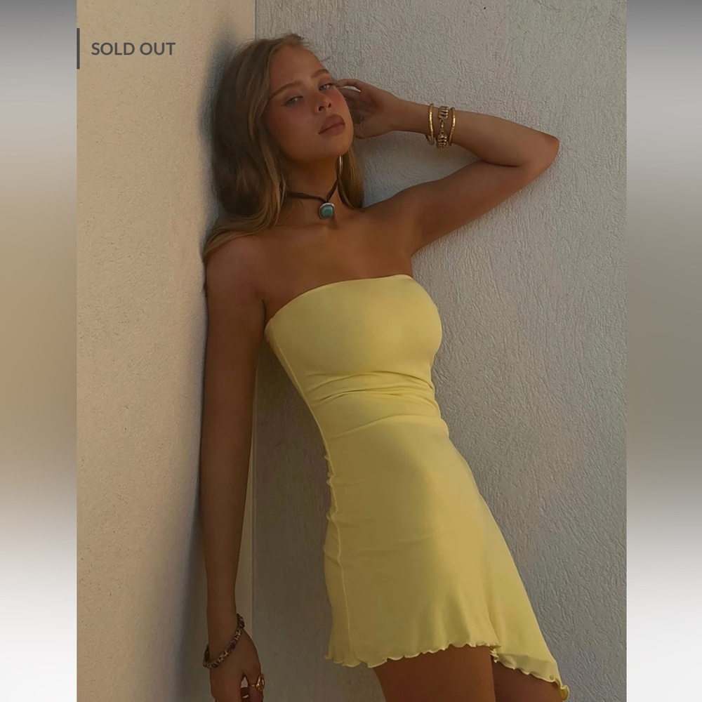 Tiger Mist xenia dress yellow: lemon